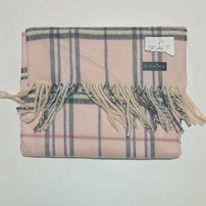 Fraas Soft Pink Plaid Scarf